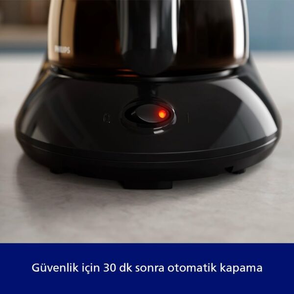 Philips Filtre Kahve Makinesi, 1,2 Lt Kapasite, Otomatik Kapanma, Cam Demlikli, Siyah ve Metal, HD7462/20