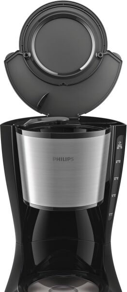 Philips Filtre Kahve Makinesi, 1,2 Lt Kapasite, Otomatik Kapanma, Cam Demlikli, Siyah ve Metal, HD7462/20