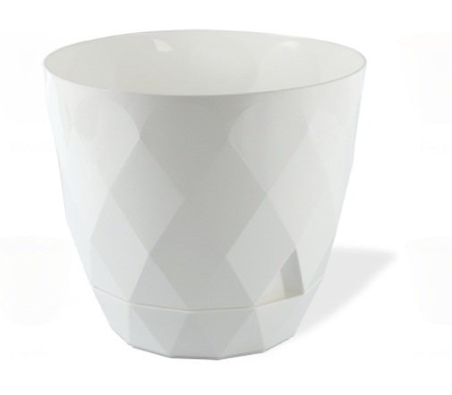 Yakamoz Saksı 1 No - Çiçek Saksı -0.65Litre Beyaz